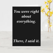 You were right カード (黄色い花)