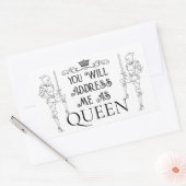 You Will Address Me As ‘QUEEN’ 長方形シール (封筒)