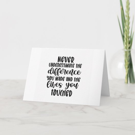 YOU WILL BE MISSED AT THE OFFICE "RETIREMENT" カード (正面)