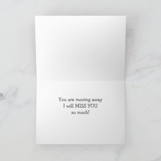 YOU WILL BE "MISSED" MOVNG AWAY CARD カード (内部)