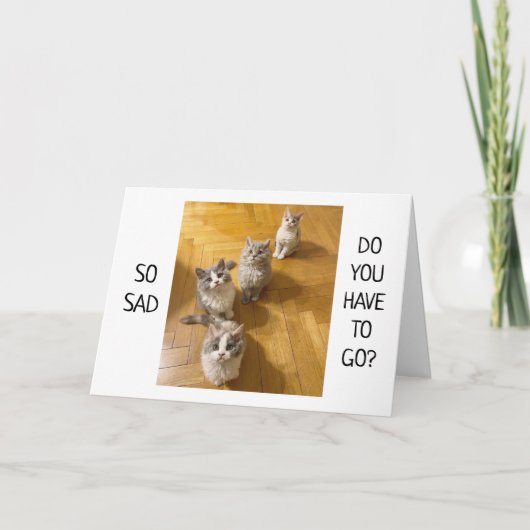 **YOU WILL BE MISSED** SAYING GOOD-BYE  CARD カード (正面)