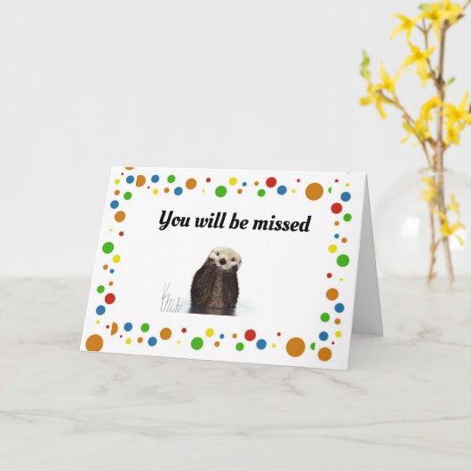 **YOU WILL BE MISSED** SAYING GOOD-BYE  CARD カード (黄色い花)