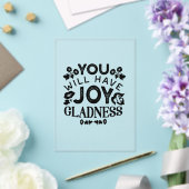 You Will Have Joy and Gladness Inspirational Quote アクリル招待状 (インサイチュ (ウェディング))