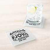 You Will Have Joy and Gladness Inspirational Quote ガラスコースター (アングル)
