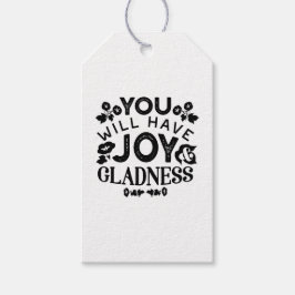 You Will Have Joy and Gladness Inspirational Quote ギフトタグ