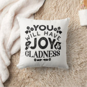 You Will Have Joy and Gladness Inspirational Quote クッション (ブランケット)