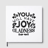 You Will Have Joy and Gladness Inspirational Quote ゲストブック (正面)