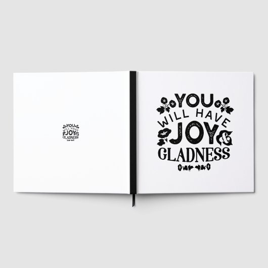 You Will Have Joy and Gladness Inspirational Quote ゲストブック (全面)