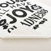You Will Have Joy and Gladness Inspirational Quote シェルパブランケット (3/4)