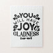 You Will Have Joy and Gladness Inspirational Quote ジグソーパズル (縦)