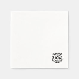 You Will Have Joy and Gladness Inspirational Quote スタンダードカクテルナプキン