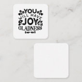 You Will Have Joy and Gladness Inspirational Quote ノートカード (正面/裏面)