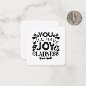 You Will Have Joy and Gladness Inspirational Quote ノートカード (正面/裏面インサイチュ)