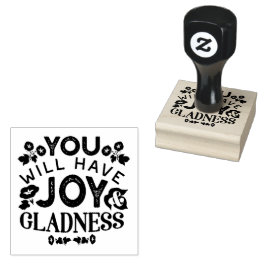 You Will Have Joy and Gladness Inspirational Quote ラバースタンプ
