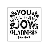 You Will Have Joy and Gladness Inspirational Quote ラバースタンプ (インプリント)