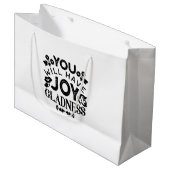 You Will Have Joy and Gladness Inspirational Quote ラージペーパーバッグ (正面アングル)