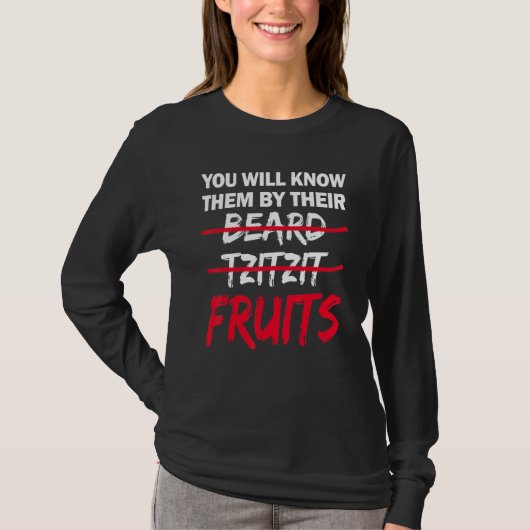 You Will Know Them By Their Beard Tzitzit Fruits Tシャツ (正面)