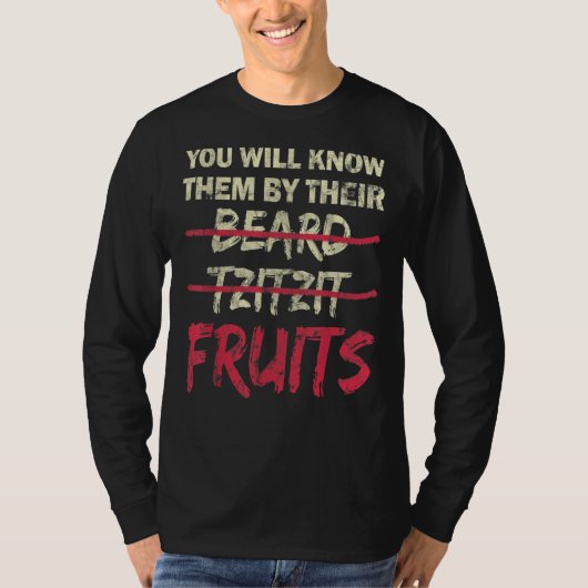 You Will Know Them By Their Beard Tzitzit Fruits Tシャツ (正面)