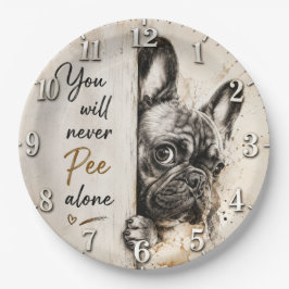 You Will Never Pee Alone French Bulldog ペーパープレート