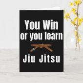 You Win Or You Learn Jiujitsu Judo Karate Boxing K カード (黄色い花)