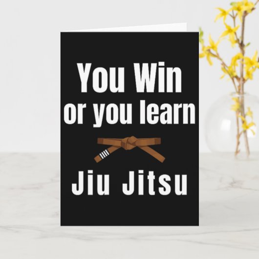 You Win Or You Learn Jiujitsu Judo Karate Boxing K カード (黄色い花)