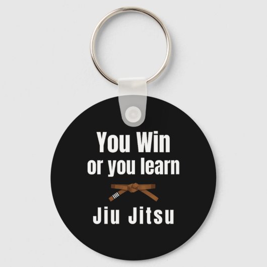 You Win Or You Learn Jiujitsu Judo Karate Boxing K キーホルダー (正面)