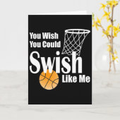You Wish You Could Swish Like Me Sketll  カード (黄色い花)