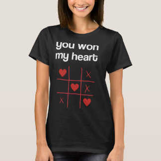 You Won My Heart Cute Tic Tac Toe Game  Valentine Tシャツ