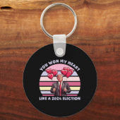 You Won My Heart Like A 2024 Election Funny Trump キーホルダー (正面)