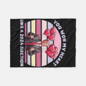 You Won My Heart Like A 2024 Election Funny Trump  フリースブランケット (正面(横))