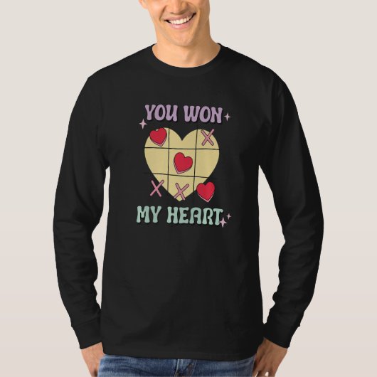 You Won My Heart XO Game Valentines Day Tシャツ (正面)