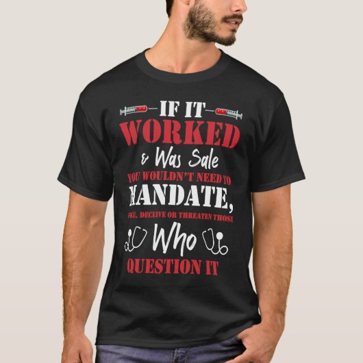 You Wouldn't Need To Mandate Force Cool Anti Vax N Tシャツ (正面)