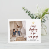 You & Yours Boho 2写真モダンクリスマスホリデー シーズンカード (スタンド正面)