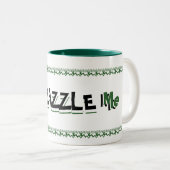 You Zazzle Me Green and Black Mug ツートーンマグカップ (正面右)