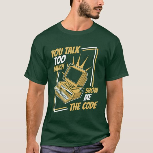 Youalkoo Much Show Mehe Code Coder Software 冗談Tシャツ Tシャツ (正面)
