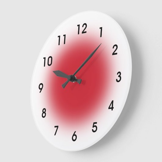 Youbeautの設計からの赤い顔をした台所時計 ラージ壁時計 (傾斜)