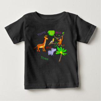 youg wild and three Animals ベビーTシャツ