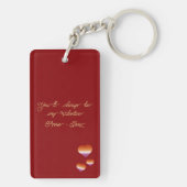 You'll Always Be My Valentine Lesbian Hearts Flag キーホルダー (裏面)