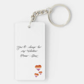 You'll Always Be My Valentine Lesbian Hearts Flag キーホルダー (裏面)
