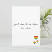 You'll Always Be My Valentine LGBT Heart Flag Flat シーズンカード (スタンド正面)