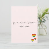 You'll Always Be My Valentine LGBT Heart Flag Flat シーズンカード (スタンド正面)