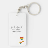 You'll Always Be My Valentine LGBT Hearts Flag キーホルダー (裏面)