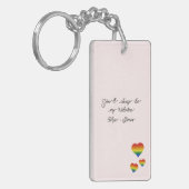You'll Always Be My Valentine LGBT Hearts Flag キーホルダー (正面左)