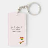 You'll Always Be My Valentine LGBT Hearts Flag キーホルダー (裏面)