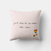 You'll Always Be My Valentine LGBT Hearts Flag クッション (裏面)