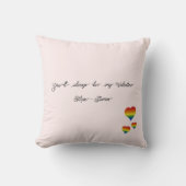 You'll Always Be My Valentine LGBT Hearts Flag クッション (正面)