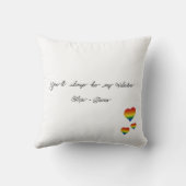 You'll Always Be My Valentine LGBT Hearts Flag クッション (裏面)