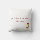 You'll Always Be My Valentine LGBT Hearts Flag クッション (正面)