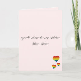 You'll Always Be My Valentine LGBT Hearts Flag シーズンカード