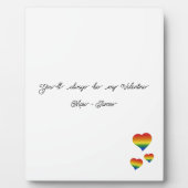 You'll Always Be My Valentine LGBT Hearts Flag フォトプラーク (正面)